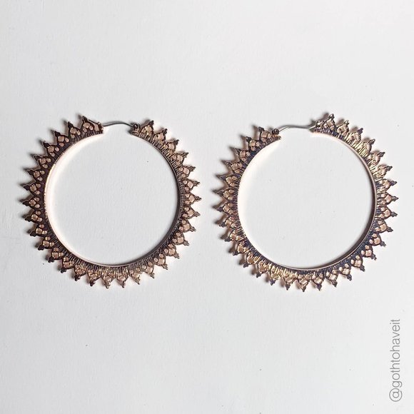 NEW Etéreo Rosegold Hoop Earrings - Picture 4 of 5